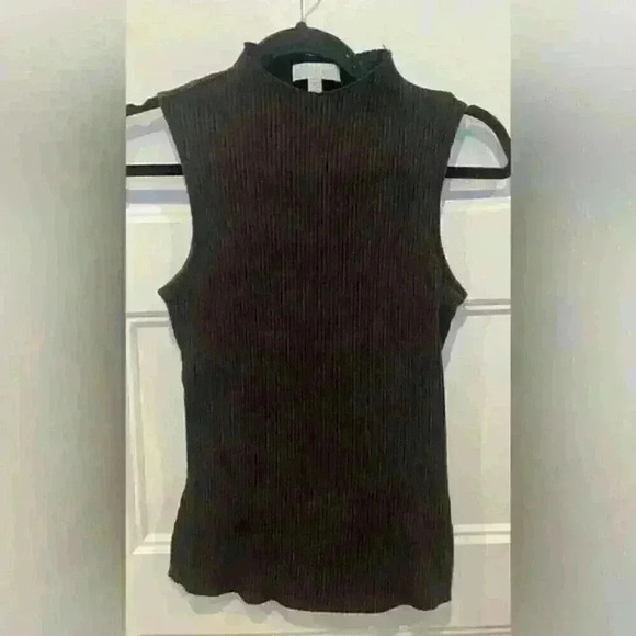 Eri + Ali (Anthropologie) black ribbed sleeveless top - Picture 4 of 4
